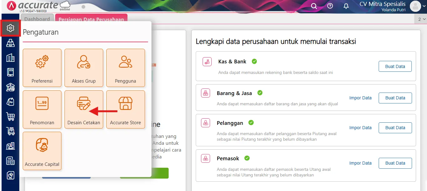 cara menampilkan terbilang di faktur penjualan